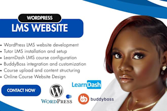 develop wordpress lms website learndash lms buddyboss learnworld tutor lms