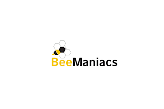create a unique bee logo, cute, modern and professional bee design