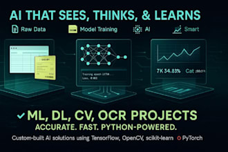 do machine learning, deep learning, data science, computer vision ocr  projects