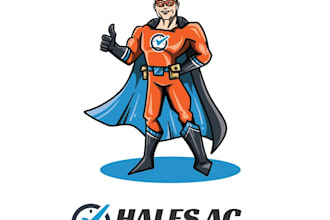 design a superhero mascot character and mascot logo