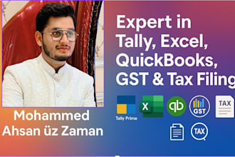 bookkeeping in quickbooks, xero, and excel