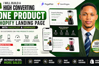 build high converting one product shopify landing page with pagepilot, gempages
