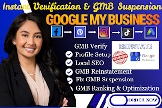 setup, reinstate suspended gmb and do google my business profile verification