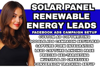 solar panel installation leads renewable energy lead via facebook ads google ads