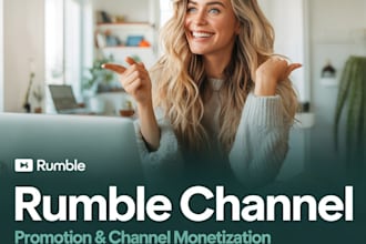 rumble video promotion, channel optimization and complete channel monetization