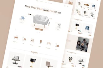 develop a professional visually appealing furniture store website