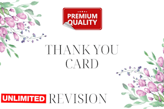 design custom thank you cards for amazon etsy ebay walmart