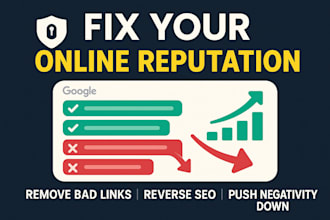 do online reputation, reverse seo, and push down negative link