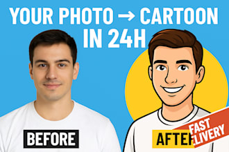 turn your photo into a custom cartoon avatar in 24 hours