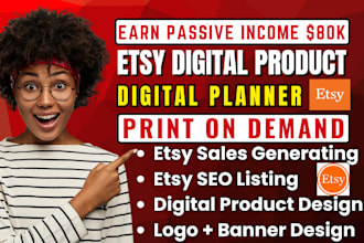 setup sales 7 figure etsy digital product store, etsy digital planner, etsy seo