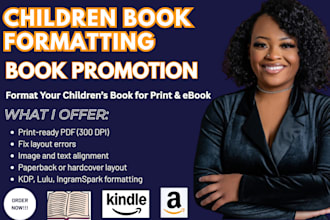 format your children book for amazon KDP or ingram spark