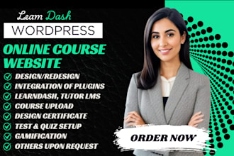 build learndash lms website with elementor pro and course setup
