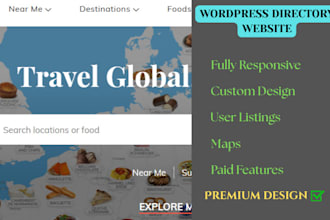 design a responsive wordpress directory website or listing site