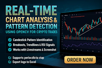 do opencv real time chart analysis, object detect, pattern detection for traders