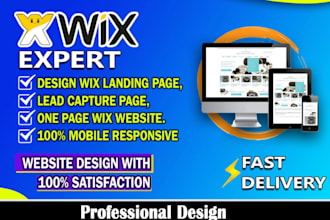 design wix website design or wix redesign  wix landing page