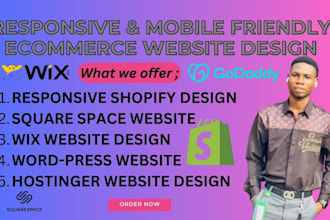 build design shopify store wix website woocommerce bigcommerce squarespace sales