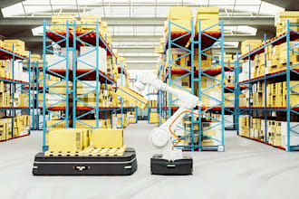 create photorealistic 3d robotic warehouse designs and renovations