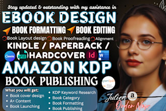 do kdp ebook formatting, interior paperback layout design, and book publishing