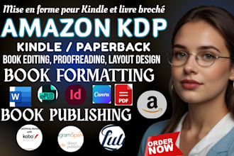 do kdp ebook formatting, interior paperback layout design, and book publishing