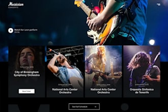 music website, dj website, podcast or radio website for artist producer band