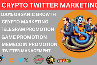 do crypto twitter, telegram to boost memecoin, token presale,mini game promotion