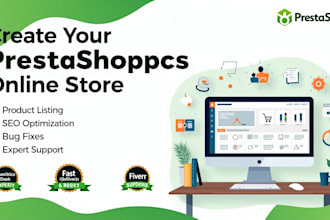 setup prestashop online store, prestashop product listing, bug fix, rank SEO