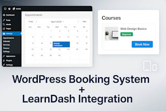 install amelia booking plugin design wordpress learndash  appointment booking