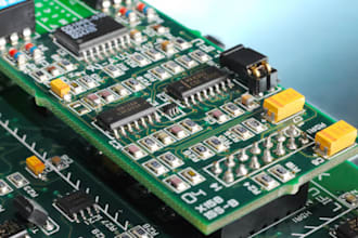 do a circuit design, schematic diagram, pcb design and pcb board