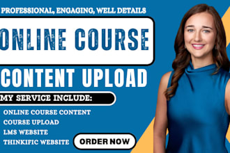 upload course content, video course, on elearning website, learndash, thinkific