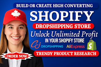 build shopify store dropshipping design redesign shopify website product listing