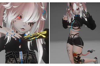 create custom 3d model vr chat avatar, vr character, 3d vrc model vrchat avatar