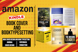 do book cover design, ebook cover, layout design paperback cover for amazon kdp