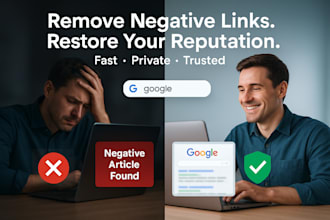 remove negative link, mugshot, blackmailing articles from search engine, ORM