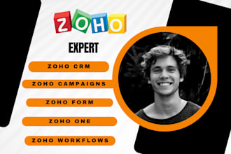 setup zoho CRM, zoho one, zoho forms zoho campaign for business