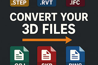 convert your 3d files to the format you need