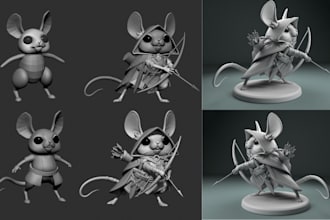 sculpt 3d printable animal model dog cats dragons dinosaur stl file for 3d print