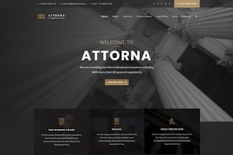 create a professional notary, lawyer, legal, attorney or law firm website