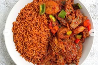 prepare for you  delicious jollof rice with homemade juice