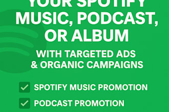 promote your spotify music podcast, or album with targeted ads  organic
