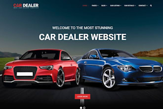 design car rental website car dealership website booking website car detailing