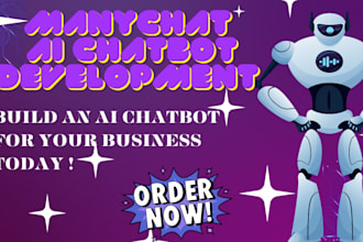 create ai chatbot for your business or social media with manychat