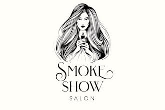 make hair, beauty, spa, salon and fashion logo design