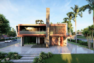 fast deliver 3d architectural exterior and interior design, commercial building