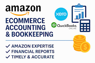 be your amazon ecommerce accounting and bookkeeping with xero, quickbooks online