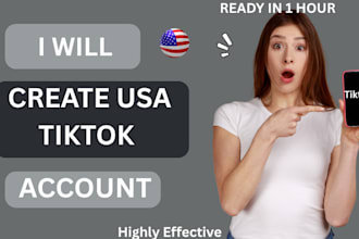 create usa tiktok account us tiktok account for growth and monitization