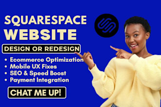 create squarespace website design or redesign squarespace ecommerce store