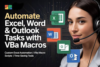 vba macro development for automating repetitive tasks in word, excel and outlook