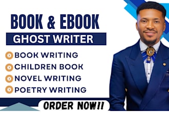 ghostwrite nonfiction novel memoir  poetry children ebook ghostwriter self help
