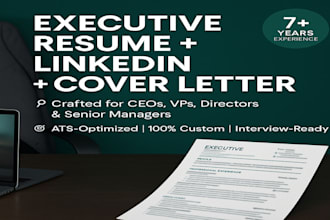 write a professional cv for executives, senior managers, and c level leaders