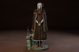do awesome 3d character modeling, rigging, vrchat, sfm model,vrm, mmd, garry mod